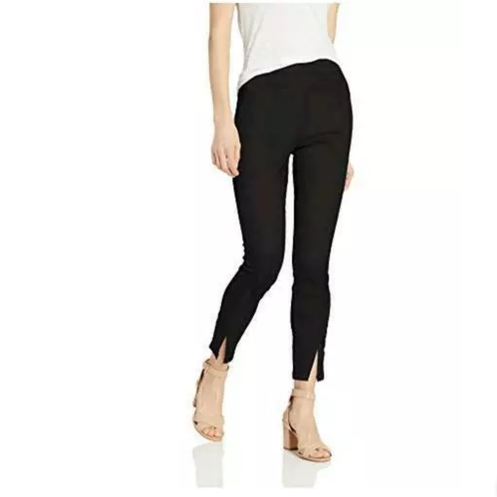 HUE Sateen High Waist Skimmer split Leggings black